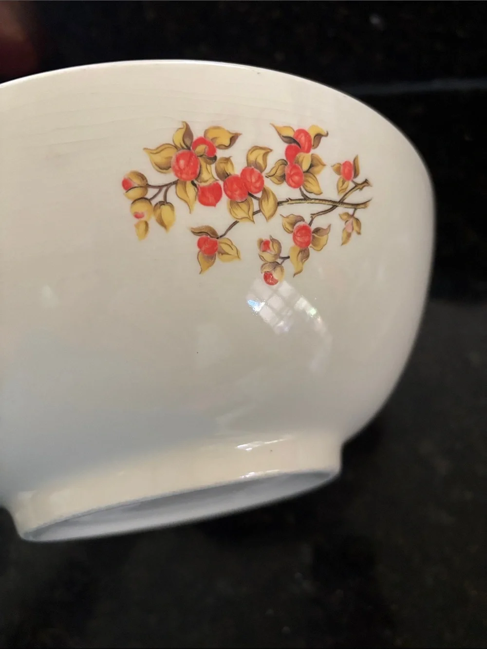 Vintage Bittersweet Pattern Fruit Bowl
